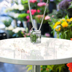 Load image into Gallery viewer, Vivid Splendor: Captivating Round Peridot Solitaire Pendant Necklace, Pure Elegance