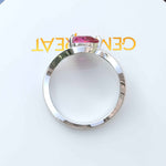 Load image into Gallery viewer, Elegance Redefined: Dive into the Halo Pear Cut Pink Sapphire Ring's Charm