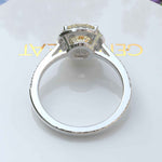 Load image into Gallery viewer, Celebrate Love with a Luminous 2ct Round Yellow Moissanite Halo Ring