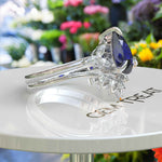 Load image into Gallery viewer, Timeless Love Story: Pear Blue Sapphire Wedding Set & Marquise Moissanite Details