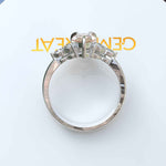 Load image into Gallery viewer, Timeless Elegance: Silver Wedding Set with Pear Cut Morganite, Perfect for Life's Beautiful Journey