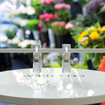 Load image into Gallery viewer, Mesmerizing Tides: Cyan Blue Moissanite Hoop Earrings with Baguette Cut.