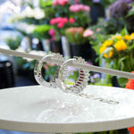 Load image into Gallery viewer, Vintage Romance: Art Deco Style Garnet Baguette Hoop Earrings