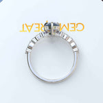 Load image into Gallery viewer, Gemstone Grace: Pear Alexandrite Ring Embellished with Marquise Moissanite Accents