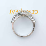 Load image into Gallery viewer, Golden Glimmer: Round Champagne Moissanite Crowned with Halo Brilliance.
