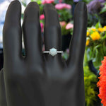 Load image into Gallery viewer, Classic Beauty: Opal Centerpiece Ring with Moissanite Accents Along the Shank
