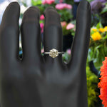 Load image into Gallery viewer, Lustrous Charm: Round Champagne Moissanite Under Halo Engagement Ring