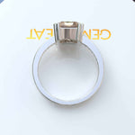 Load image into Gallery viewer, 4.0ct Champagne Moissanite: Emerald-Cut Engagement Ring Excellence