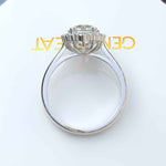 Load image into Gallery viewer, Eternal Sparkle: Engagement Ring Featuring 2ct White Moissanite in a Luminous Halo.