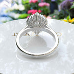 Load image into Gallery viewer, Eternal Sparkle: Engagement Ring Featuring 2ct White Moissanite in a Luminous Halo.