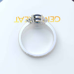 Load image into Gallery viewer, Captivating Oval London Blue Topaz and Moissanite Accent Gemstone Ring