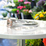 Load image into Gallery viewer, Romantic Cushion-Cut Morganite Engagement Ring with Moissanite Side Accents