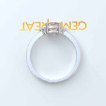 Load image into Gallery viewer, Romantic Cushion-Cut Morganite Engagement Ring with Moissanite Side Accents