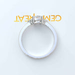 Load image into Gallery viewer, Ethereal Sparkle: Colorless Cushion Cut Moissanite Engagement Ring.