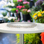 Load image into Gallery viewer, Champagne Bliss: Explore a 5.0ct Round Moissanite Tennis Bracelet Marvel
