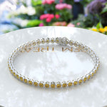 Load image into Gallery viewer, Round Citrine Tennis Bracelet with 5.0ct Yellow Elegance
