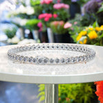 Load image into Gallery viewer, Elegant Sheen: 5.0ct 3.0mm Round Gray Moissanite Tennis Bracelet in Classic Style
