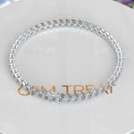 Load image into Gallery viewer, Elegant Sheen: 5.0ct 3.0mm Round Gray Moissanite Tennis Bracelet in Classic Style
