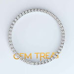 Load image into Gallery viewer, Elegant Sheen: 5.0ct 3.0mm Round Gray Moissanite Tennis Bracelet in Classic Style
