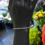 Load image into Gallery viewer, Elegant Sheen: 5.0ct 3.0mm Round Gray Moissanite Tennis Bracelet in Classic Style
