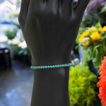 Load image into Gallery viewer, Eternal Ocean: 3.0mm Round Turquoise 5.0ct Tennis Bracelet Elegance
