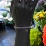 Load image into Gallery viewer, Purple Majesty: Exquisite 12ct Round Amethyst Tennis Bracelet for Royal Elegance
