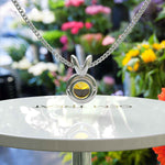 Load image into Gallery viewer, Sun-Kissed Glow of Bezel-Set Round Citrine Solitaire Pendant Necklace
