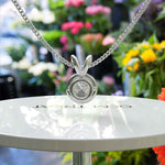 Load image into Gallery viewer, Glistening Gem: Bezel Set, A Round White Moissanite Solitaire Pendant Necklace of Pure Brilliance
