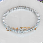 Load image into Gallery viewer, Ocean Whispers: 8.0ct Round Aquamarine Tennis Bracelet, a Symphony of Sea Blues
