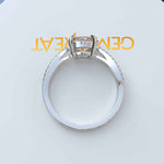 Load image into Gallery viewer, Elegant Oval Cut Champagne Moissanite Engagement Ring - Timeless Love
