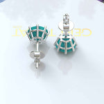 Load image into Gallery viewer, Ocean Kissed: Round Turquoise Stud Earrings.
