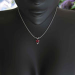 Load image into Gallery viewer, Vivid Radiance: A Captivating Oval Ruby Solitaire Pendant Necklace, A Celebration of Color
