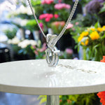 Load image into Gallery viewer, Graceful Waters: Classic Solitaire Oval Aquamarine Pendant Necklace
