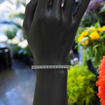 Load image into Gallery viewer, 16.0ct Elegance, 5.0mm Gray Moissanite Tennis Bracelet, A Dance of Light
