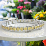 Load image into Gallery viewer, Luxurious 16.0ct Yellow Sapphire Tennis Bracelet with 5.0mm Stones
