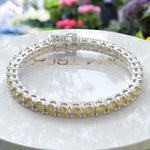 Load image into Gallery viewer, Luxurious 16.0ct Yellow Sapphire Tennis Bracelet with 5.0mm Stones
