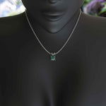 Load image into Gallery viewer, A Fusion of Nature and Luxury: Cushion Cut Moss Agate Solitaire Pendant Necklace
