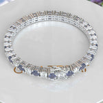 Load image into Gallery viewer, Dazzling 5.0mm Alexandrite Tennis Bracelet Adorned with White Moissanite Gems
