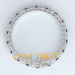 Load image into Gallery viewer, Sapphire Elegance: 5.0mm Alternating Blue Sapphire &amp; Moissanite Tennis Bracelet
