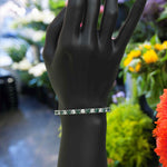 Load image into Gallery viewer, Jewel Harmony, Alternating 5.0mm Green Emerald and Moissanite Tennis Bracelet
