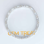 Load image into Gallery viewer, Golden Gleam: Champagne &amp; White Baguette Moissanite Tennis Bracelet
