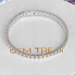 Load image into Gallery viewer, Golden Elegance: Round Citrine Tennis Bracelet Masterpiece
