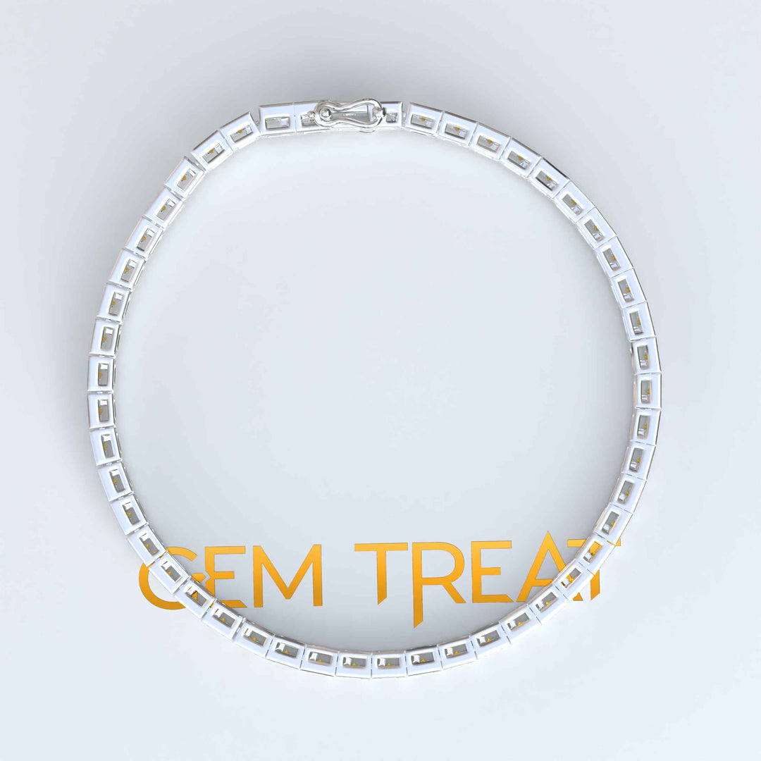 Golden Elegance: Round Citrine Tennis Bracelet Masterpiece