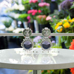 Load image into Gallery viewer, Mesmerizing Hues: Round Alexandrite Dangle Earrings.
