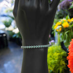 Load image into Gallery viewer, Glistening Sea: Cyan Moissanite Chain Bracelet Splendor
