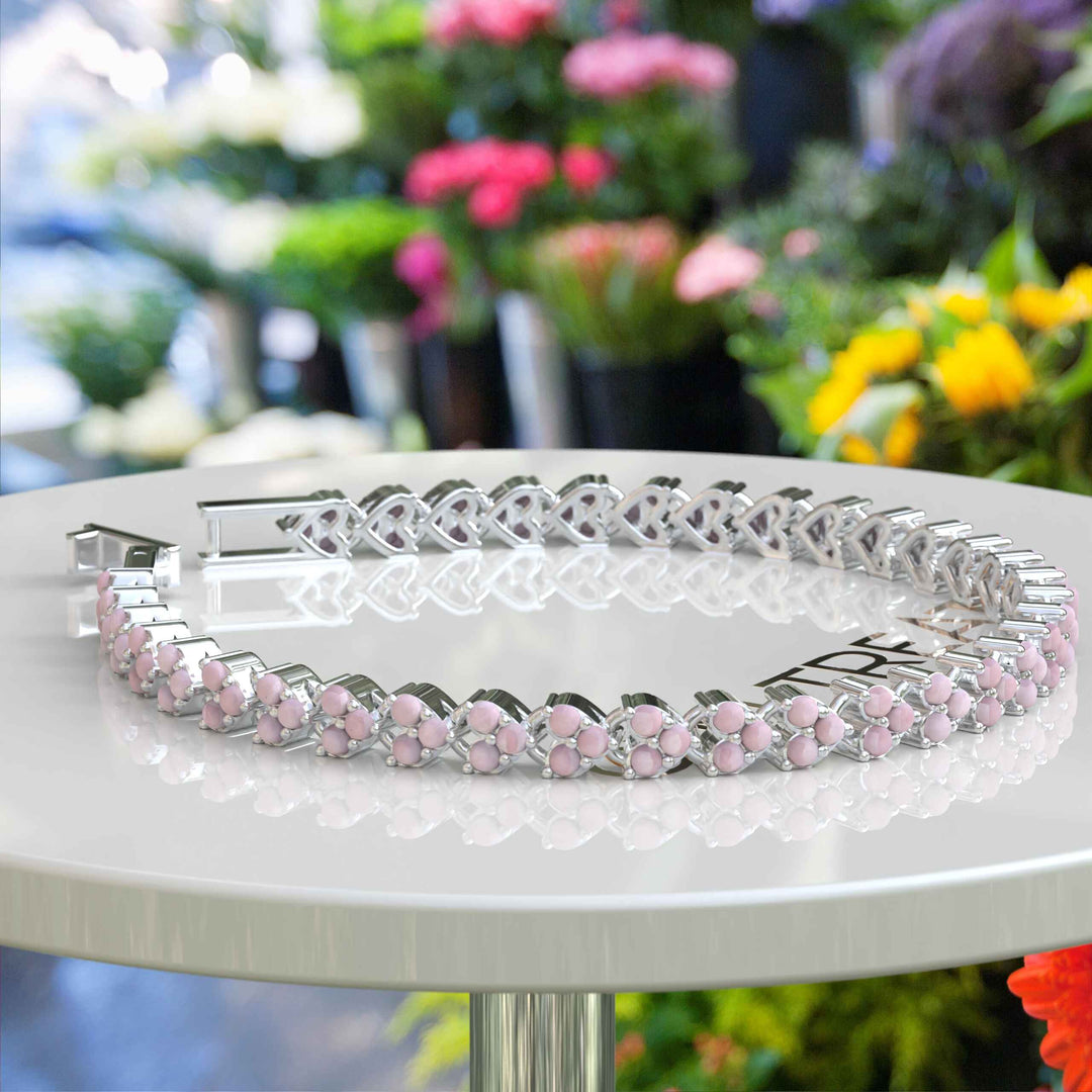 Pink Hues of Elegance: Unveiling the Rose Quartz Chain Bracelet