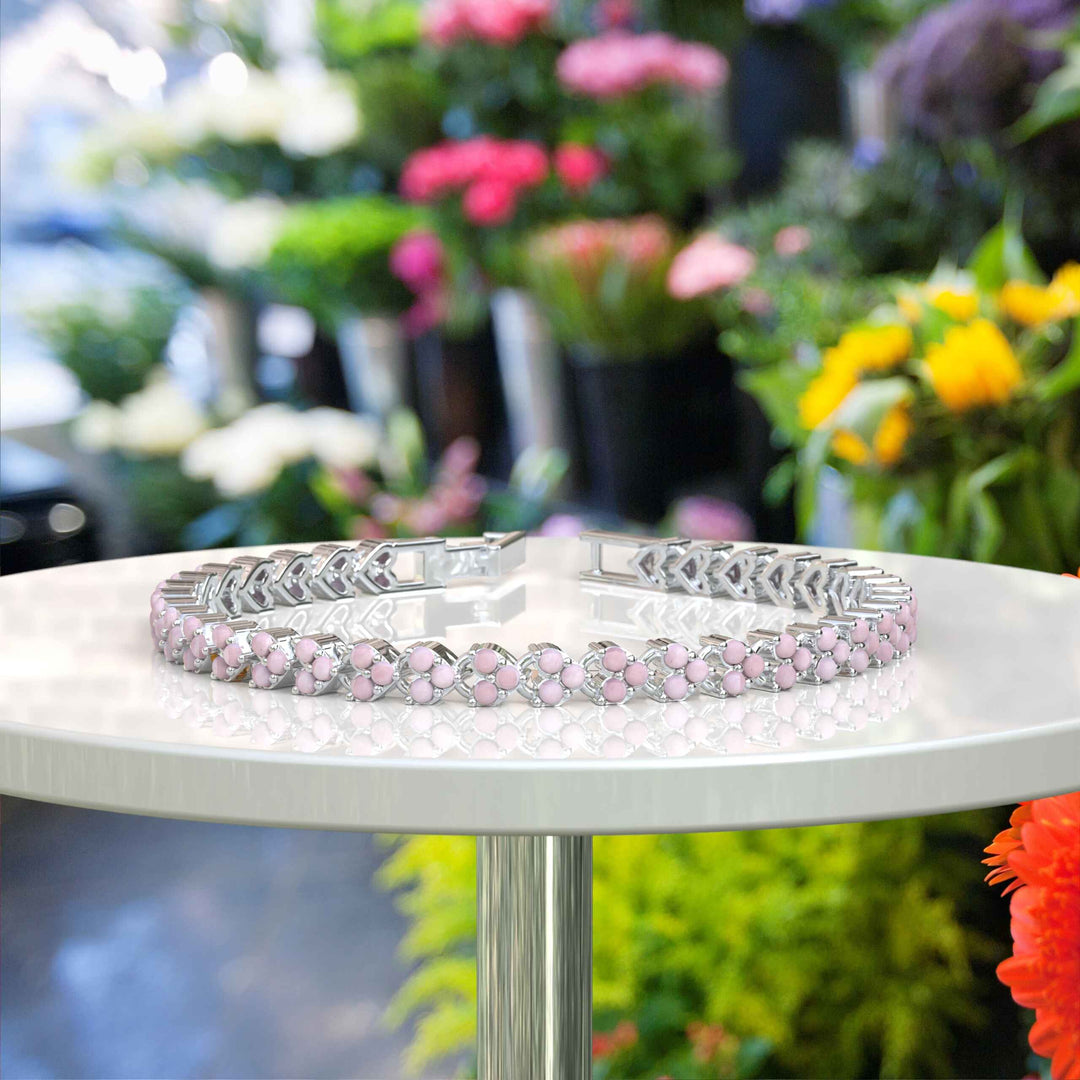 Pink Hues of Elegance: Unveiling the Rose Quartz Chain Bracelet