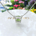 Load image into Gallery viewer, Vivid Splendor: Captivating Round Peridot Solitaire Pendant Necklace, Pure Elegance
