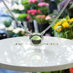 Load image into Gallery viewer, Vivid Splendor: Captivating Round Peridot Solitaire Pendant Necklace, Pure Elegance
