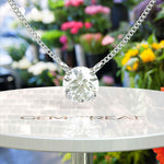 Load image into Gallery viewer, Luminous Harmony: Elegant 2.0ct Round Moissanite Solitaire Pendant Necklace, A Mark of Elegance
